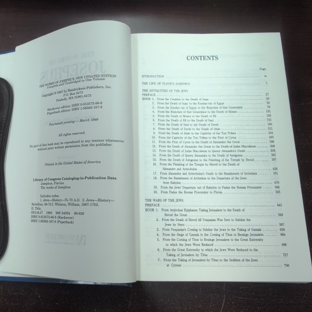 The Works of Josephus Complete and Unabridged New Updated Edition Hardcover - Picture 3 of 5